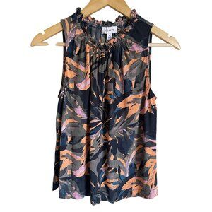 Evereve Sleeveless Ruffle Neck Blouse